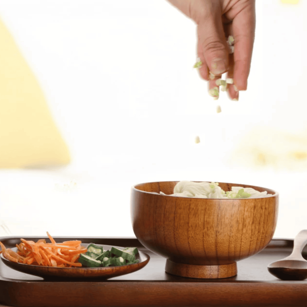 Set de masă din lemn natural – veselă elegantă inspirată de stilul japonez | livraina