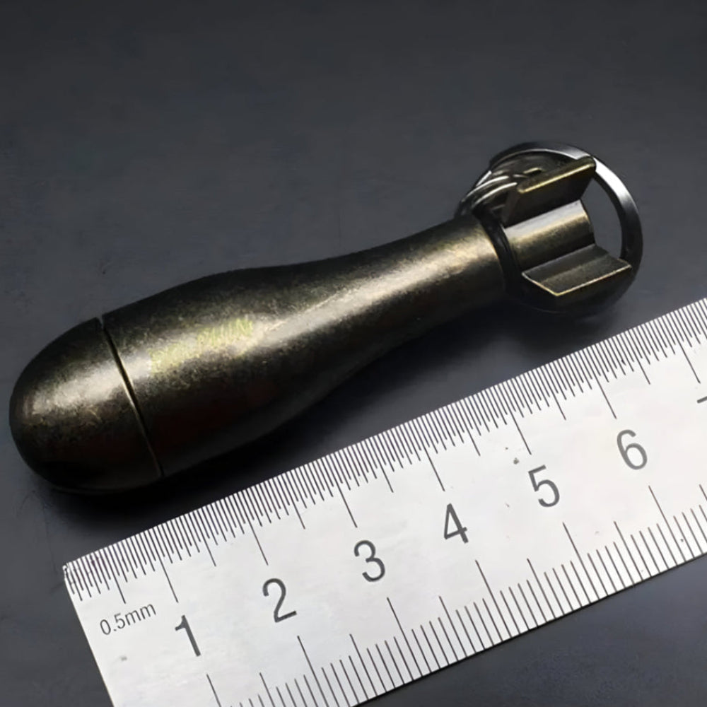 Waterproof Flint Fire Starter Keychain — Compact Survival Tool