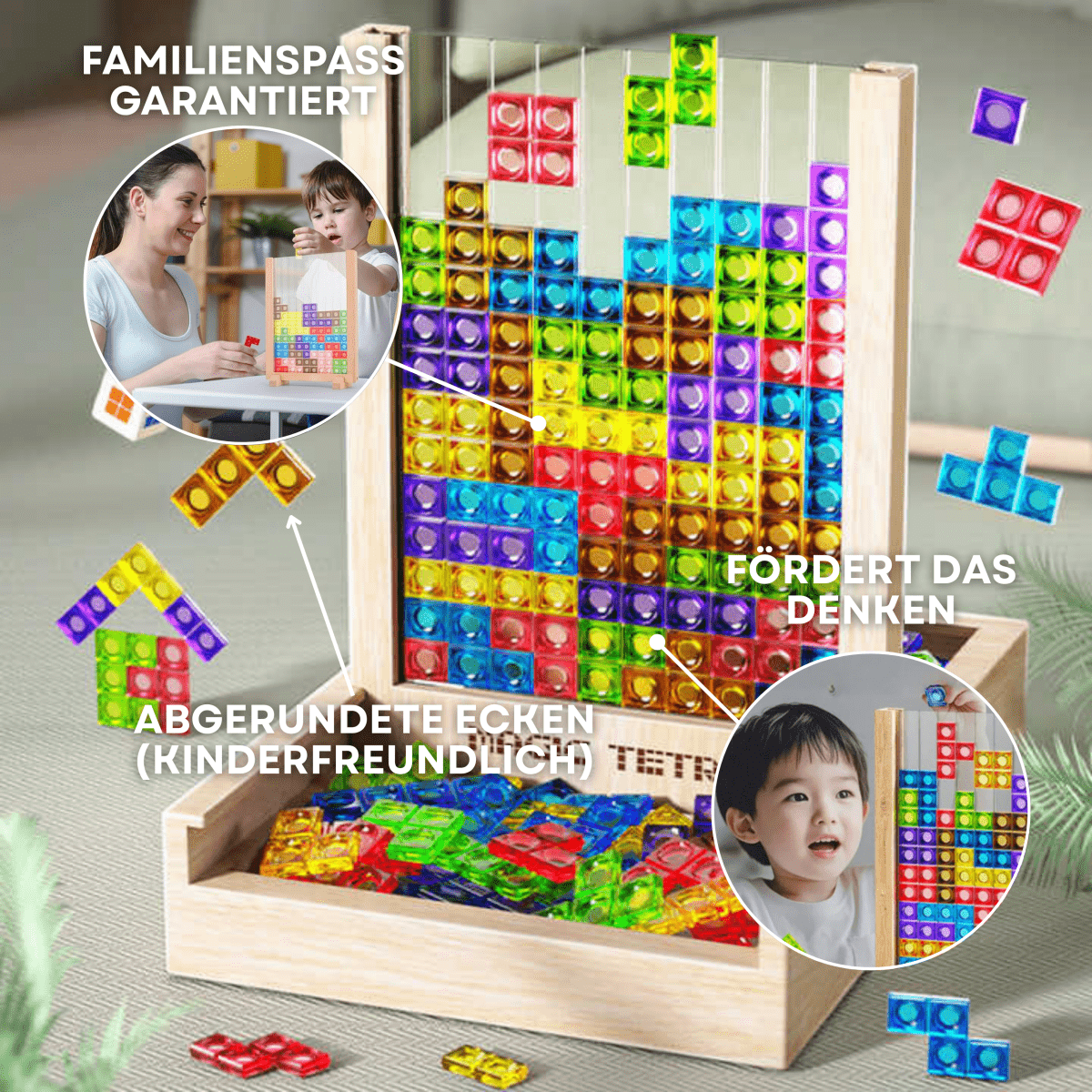 VerdantBlock Tetris-tábla — környezetbarát családi építőkocka-fejtörő