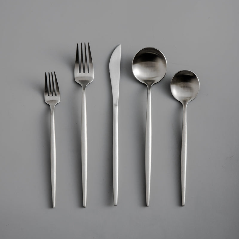 20-Piece Minimalist Gold Stainless Steel Flatware Set