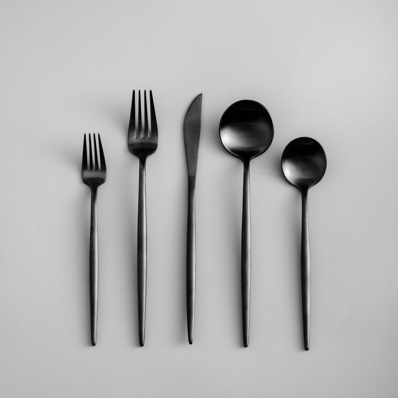 20-Piece Minimalist Gold Stainless Steel Flatware Set