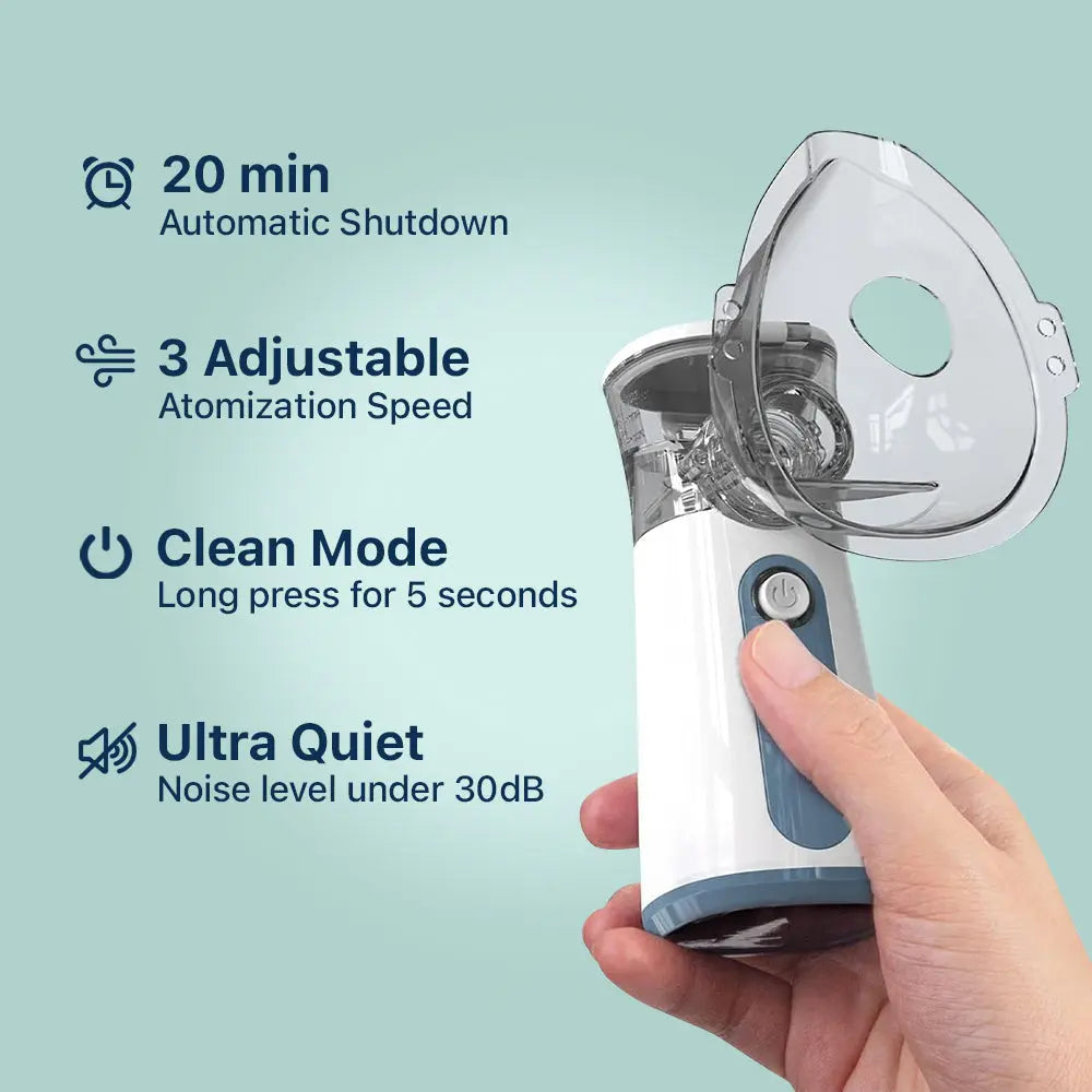 Inalatore nebulizzatore portatile — Erogazione di nebulizzazione ultrafine per alleviare tosse e difficoltà respiratorie