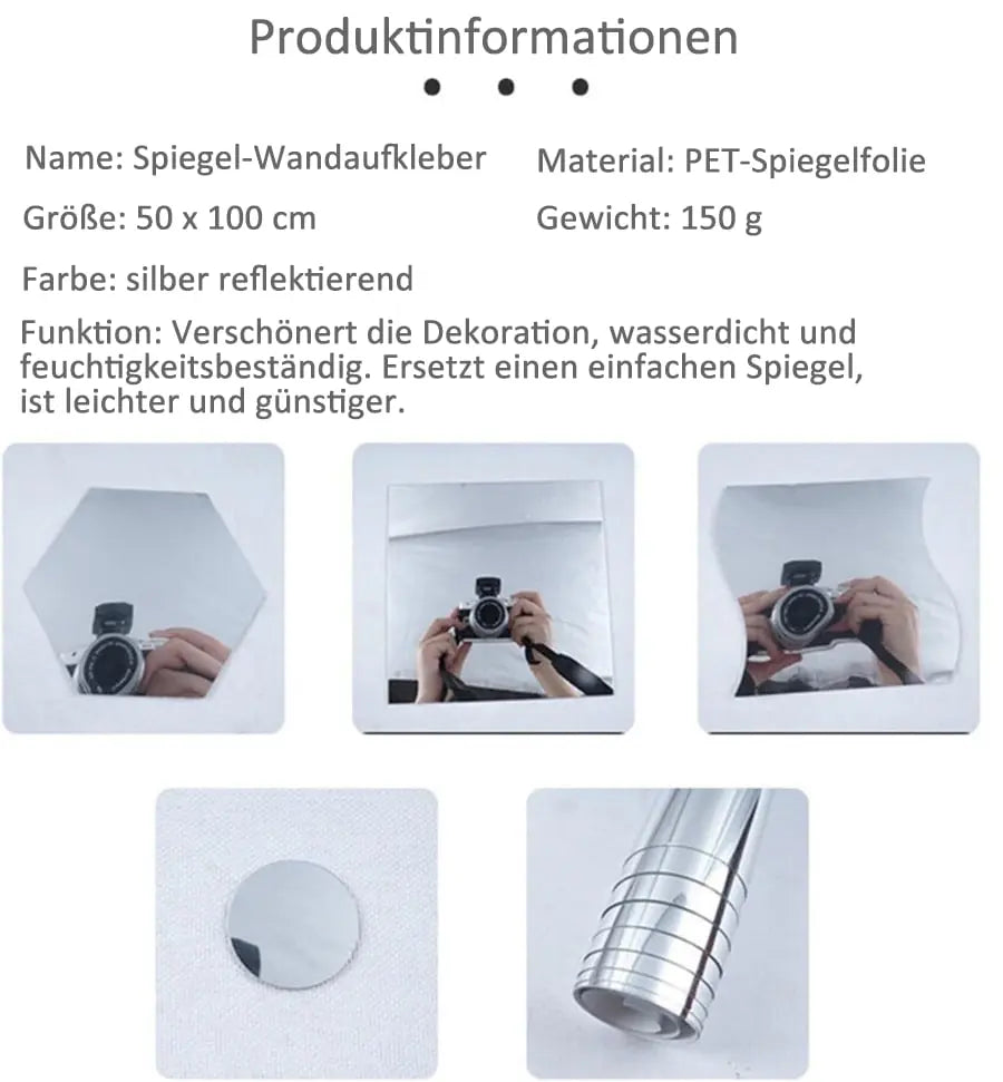 Selbstklebende flexible Spiegelfolie – klare Spiegelbilder, langlebige Leistung