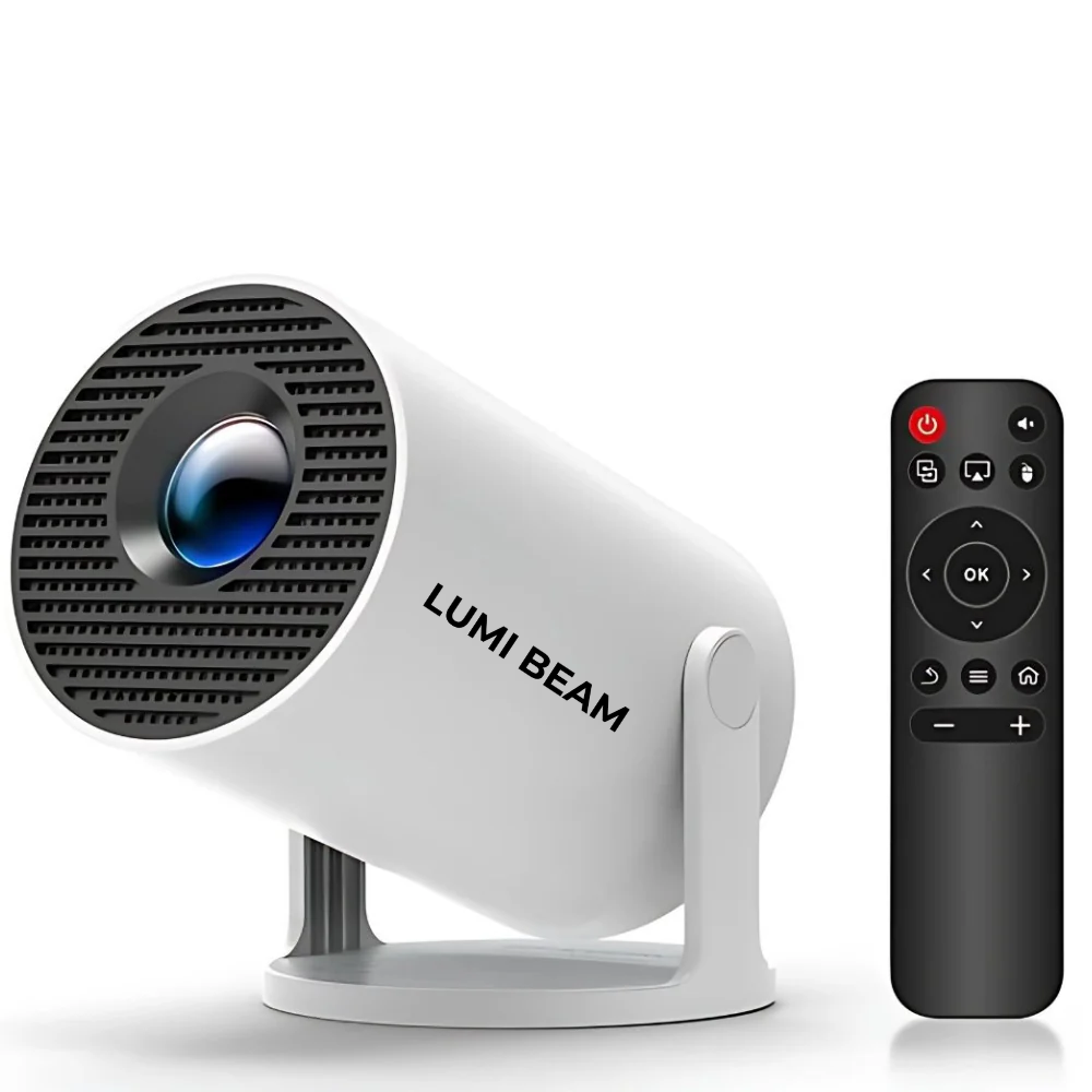 جهاز العرض المحمول NovaBeam — حامل قابل للتعديل، ومكبر صوت مدمج