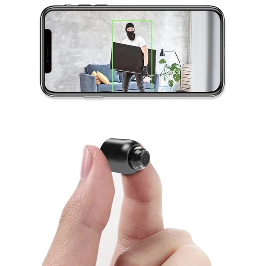 Confezione da 2 mini telecamere WiFi - 1080P, visione notturna a 140°, rilevamento del movimento