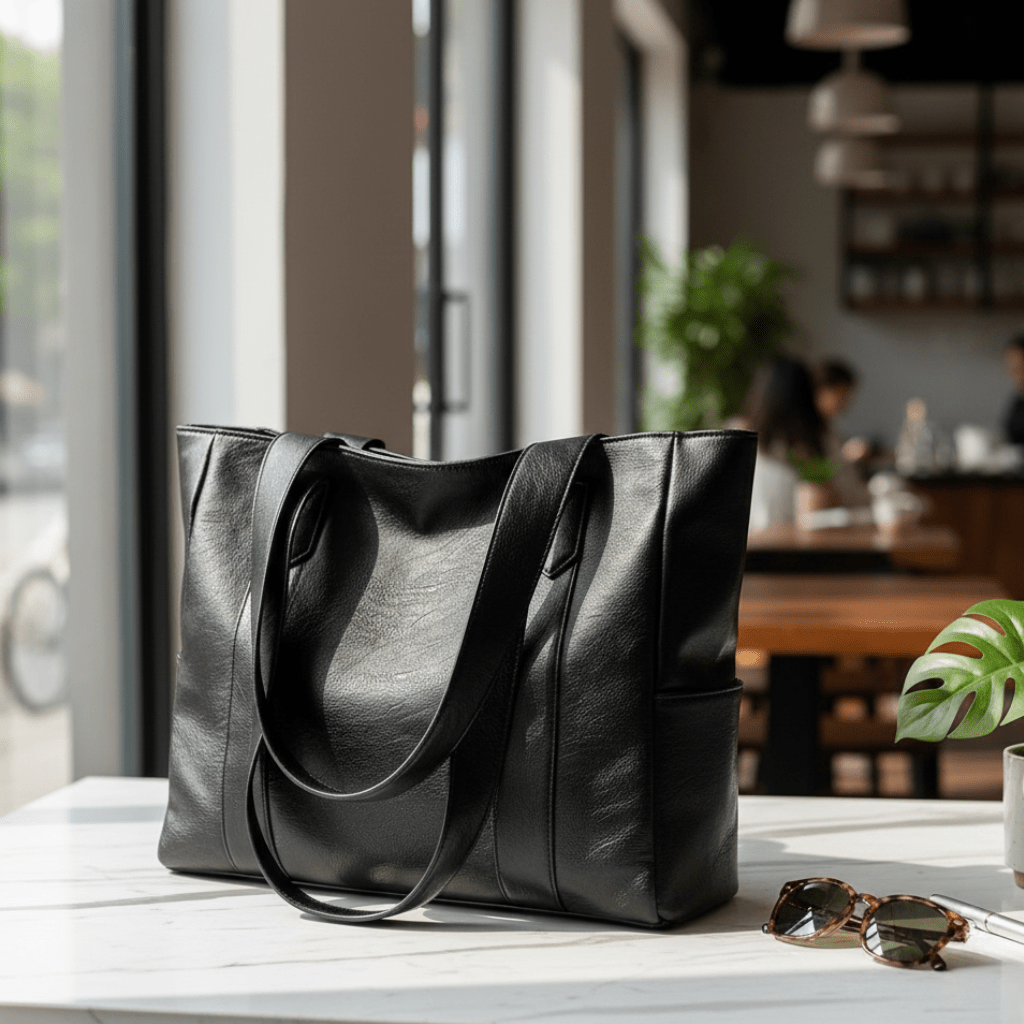Lumera Smooth Leather Shoulder Bag — Elegant Retro Silhouette