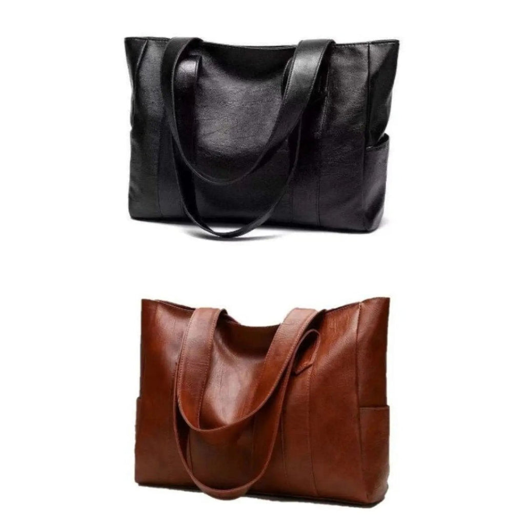 Lumera Smooth Leather Shoulder Bag — Elegant Retro Silhouette
