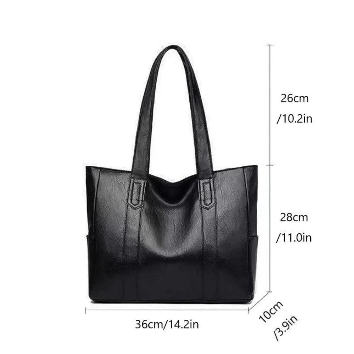 Lumera Smooth Leather Shoulder Bag — Elegant Retro Silhouette