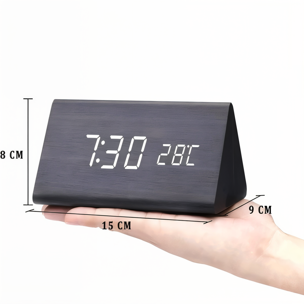 Naturalny budzik LED Harmony z wyświetlaczem klimatu | livraina