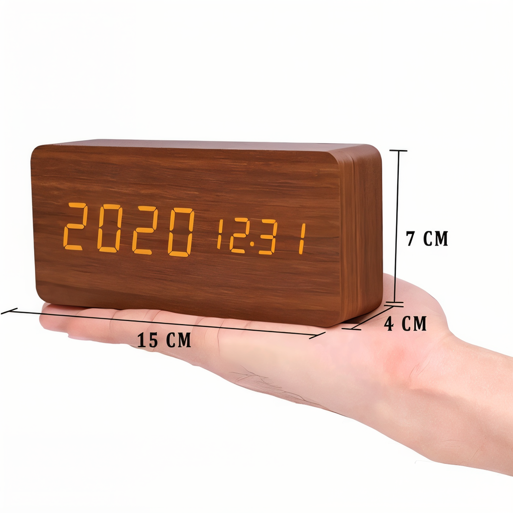 Naturalny budzik LED Harmony z wyświetlaczem klimatu | livraina