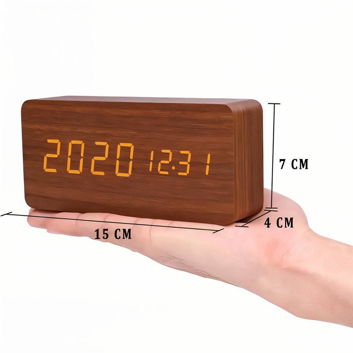 Naturalny budzik LED Harmony z wyświetlaczem klimatu | livraina
