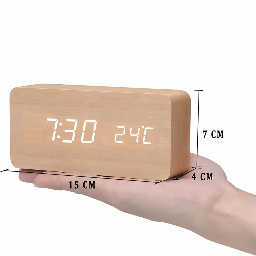 Naturalny budzik LED Harmony z wyświetlaczem klimatu | livraina