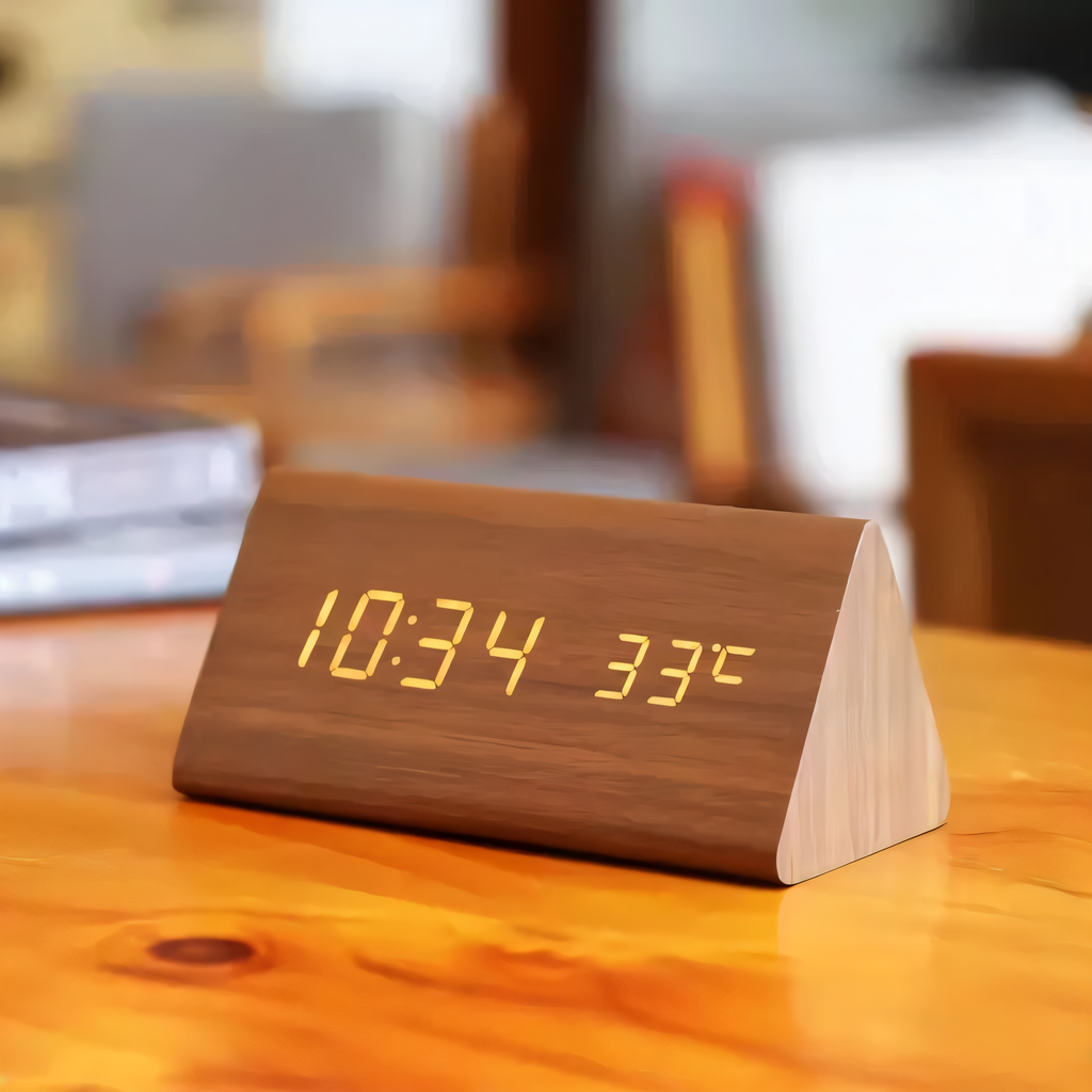 Naturalny budzik LED Harmony z wyświetlaczem klimatu | livraina