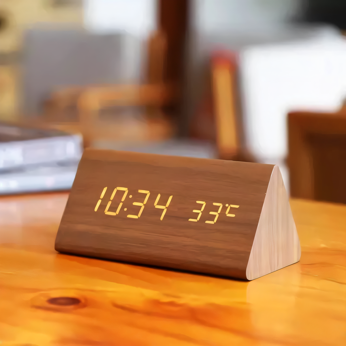 Naturalny budzik LED Harmony z wyświetlaczem klimatu | livraina