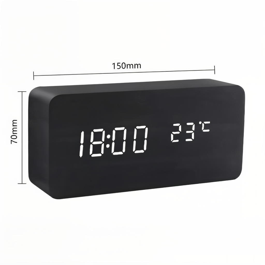 Naturalny budzik LED Harmony z wyświetlaczem klimatu | livraina