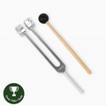 Diapasão AuroraTone de 128 Hz — Liga de alumínio, inclui baqueta