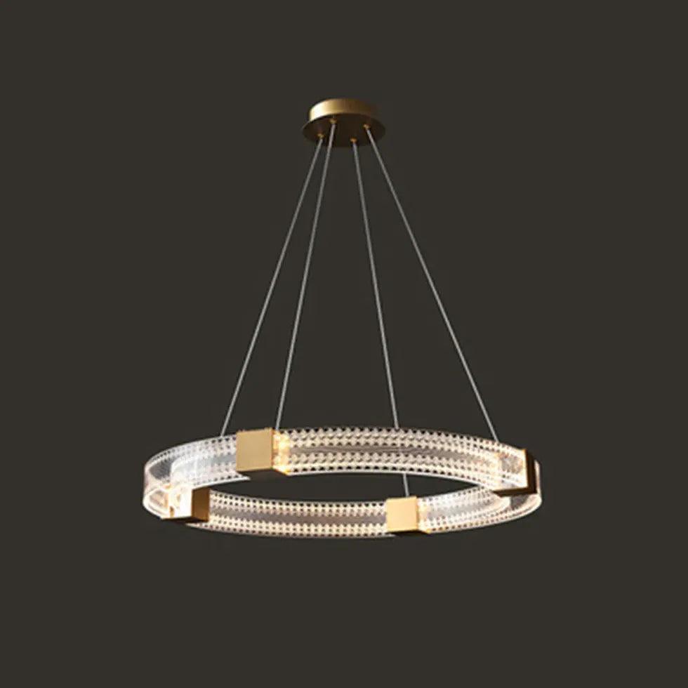Ronde LED-hanglamp met luxe ring voor de slaapkamer | livraina
