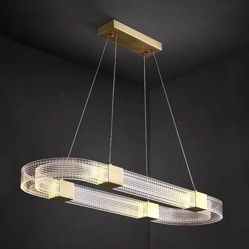 Ronde LED-hanglamp met luxe ring voor de slaapkamer | livraina