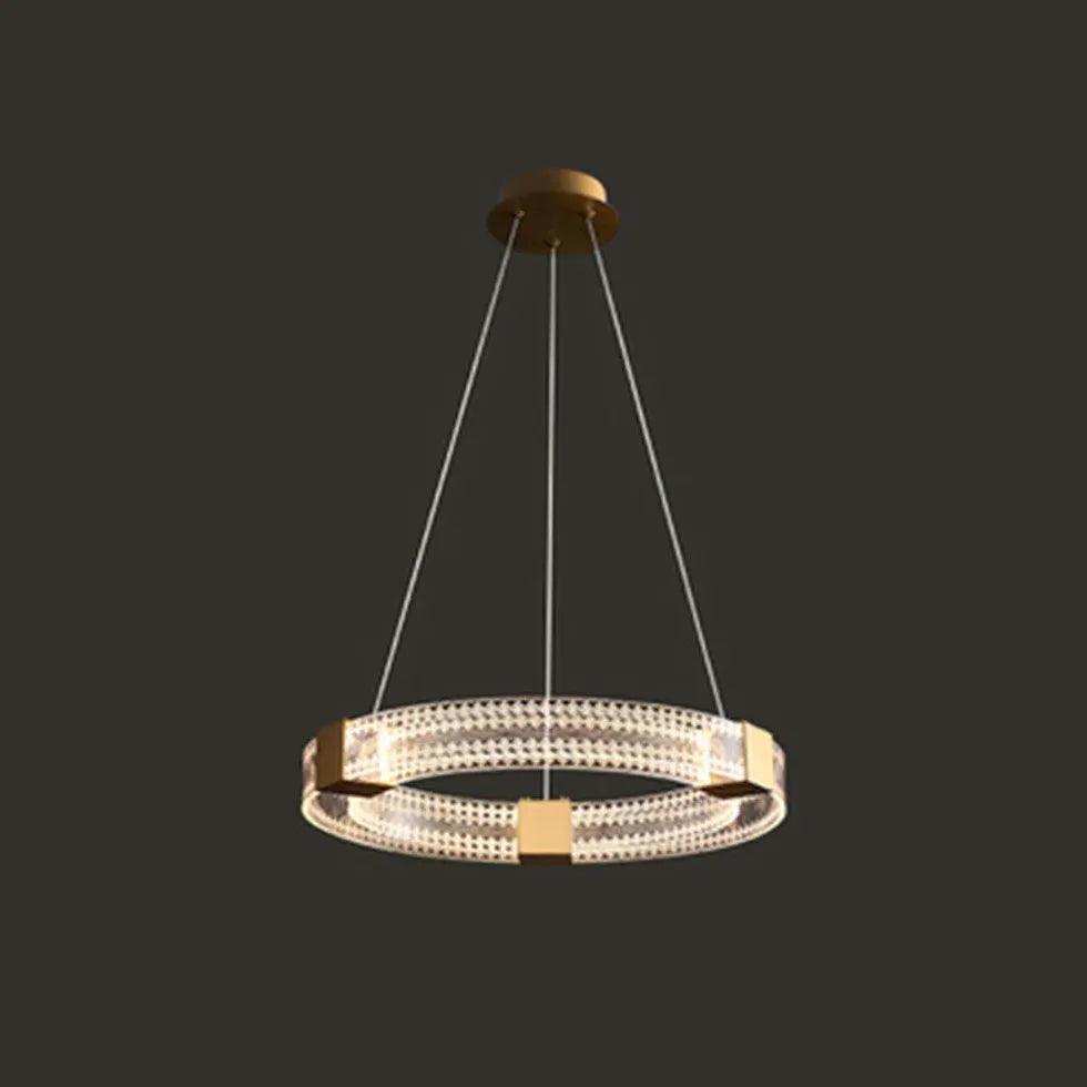 Ronde LED-hanglamp met luxe ring voor de slaapkamer | livraina