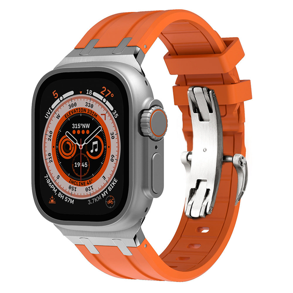 NovaLink tykk silikonrem til Apple Watch — titanadapter