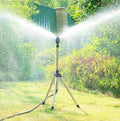 AquaPulse Aspersor de riego giratorio — cobertura ajustable de 360°