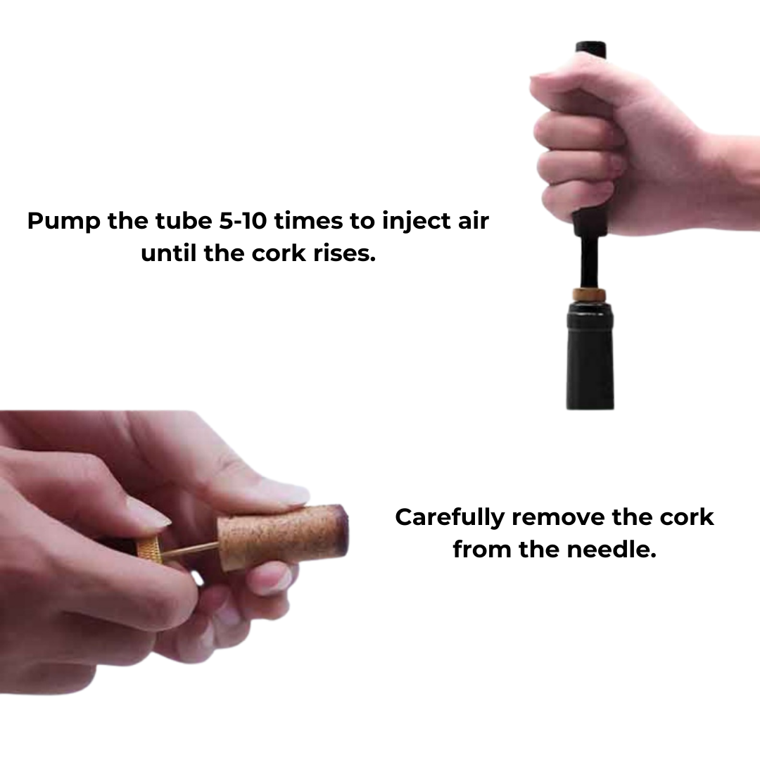 AeroCork Essentials 气压开瓶器 — 按钮驱动，4 秒操作
