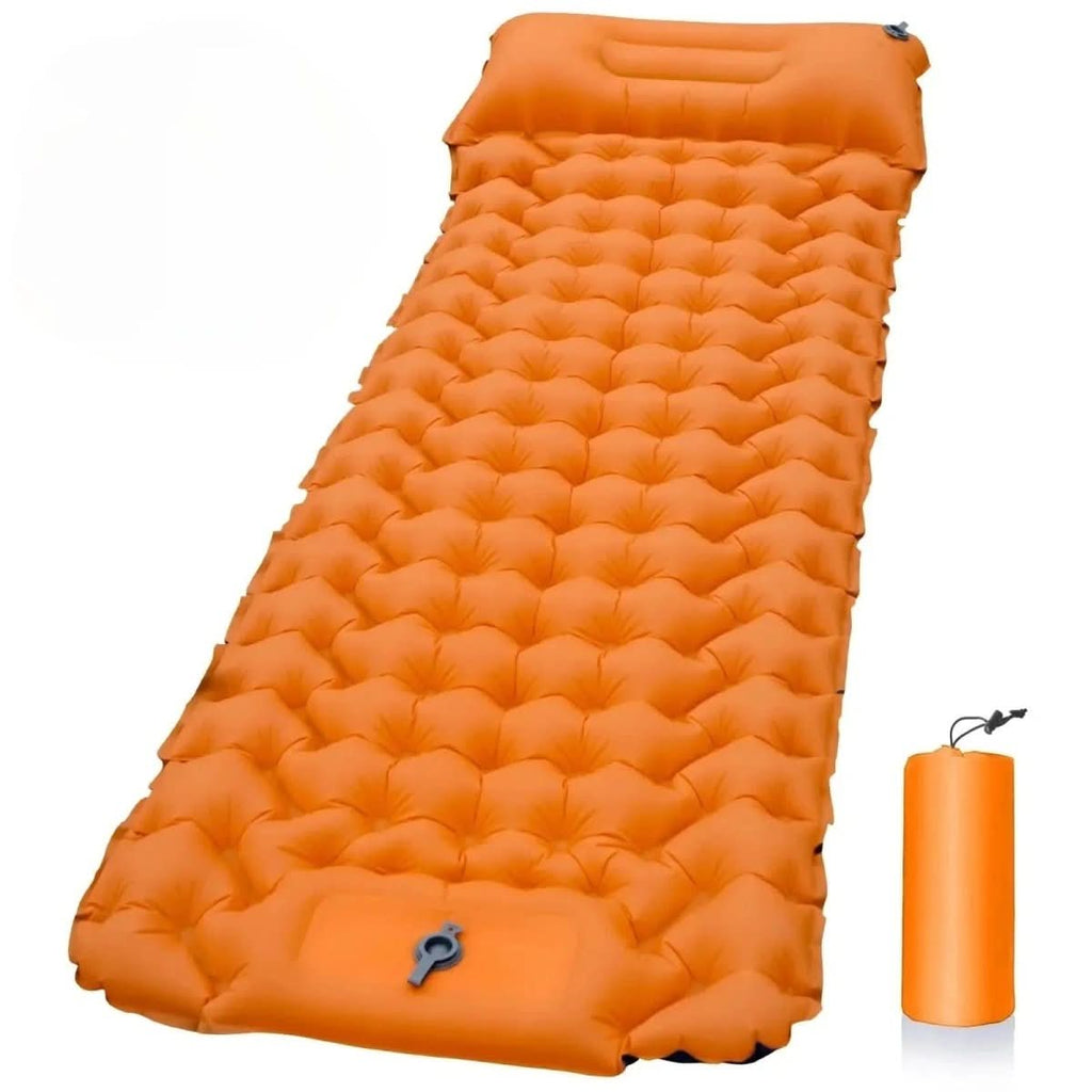 TrailPace Inflatable Camping Mattress — Foot Pump, Built-In Pillow