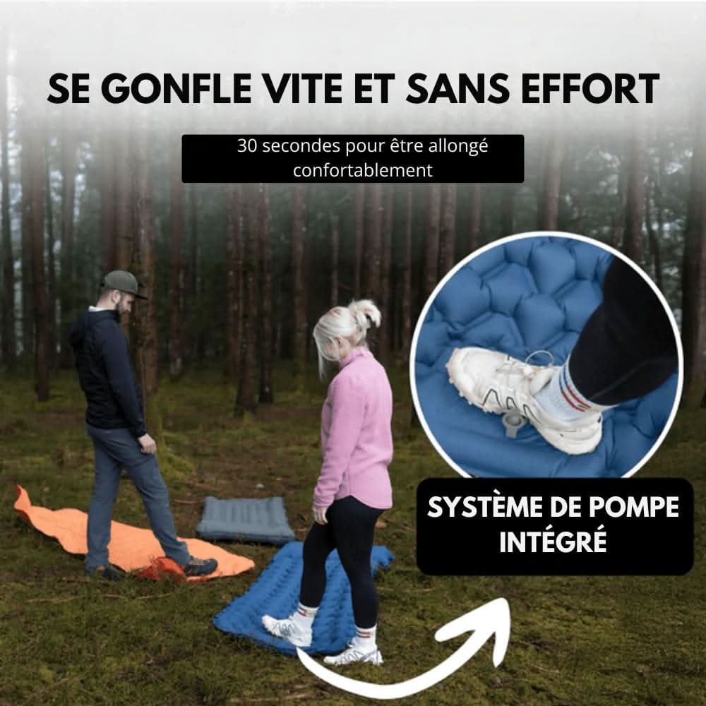 TrailPace Inflatable Camping Mattress — Foot Pump, Built-In Pillow