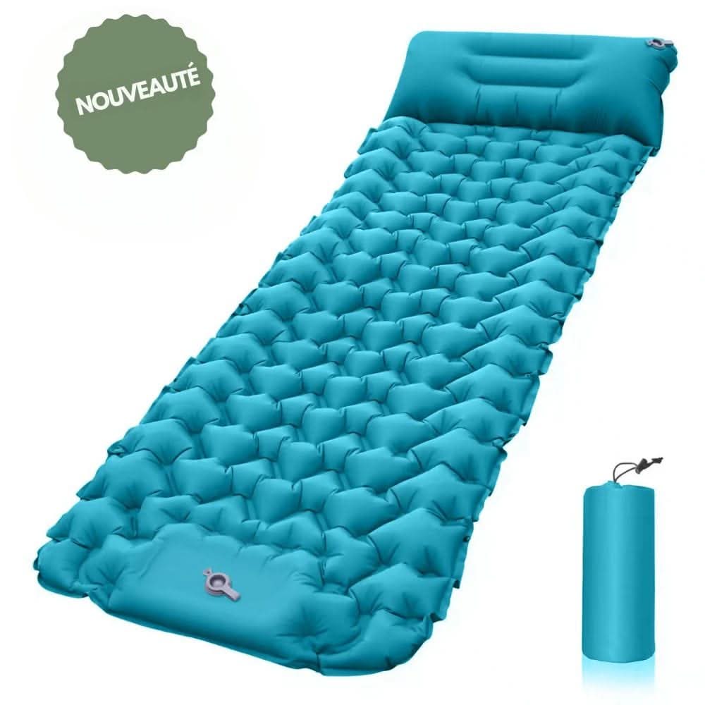 TrailPace Inflatable Camping Mattress — Foot Pump, Built-In Pillow