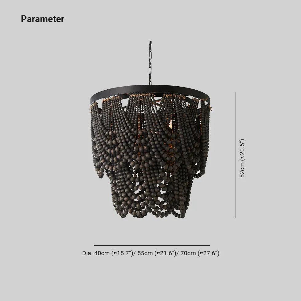 Arañas grandes modernas y contemporáneas de metal y madera de estilo bohemio | livraina