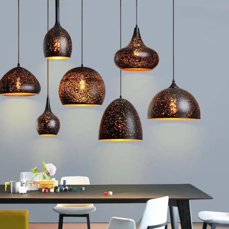 Vintage-Deckenleuchte im industriellen Messingrohr-Design | livraina