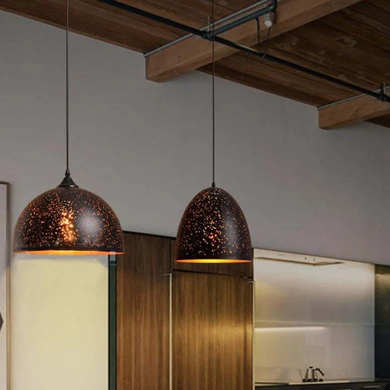 Vintage-Deckenleuchte im industriellen Messingrohr-Design | livraina