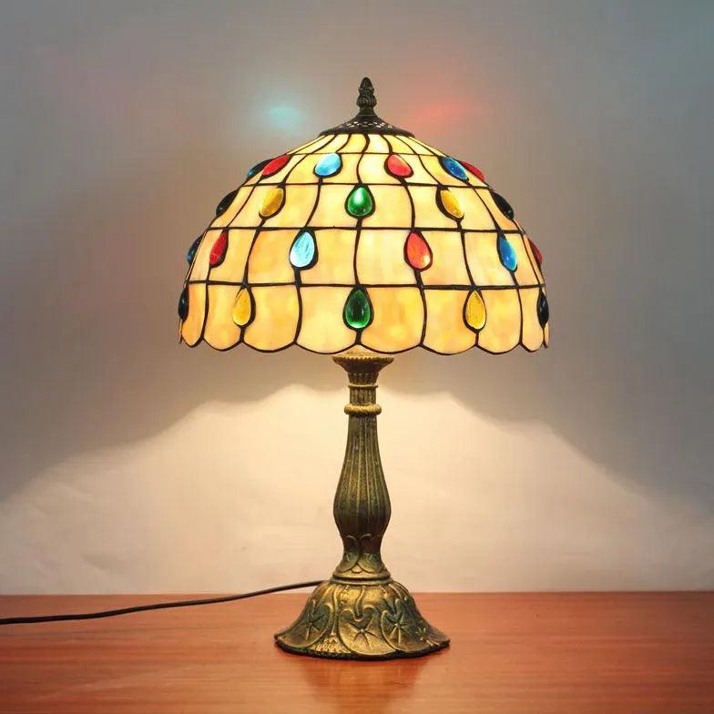 Barevné vintage skleněné stolní lampy v evropském stylu | livraina