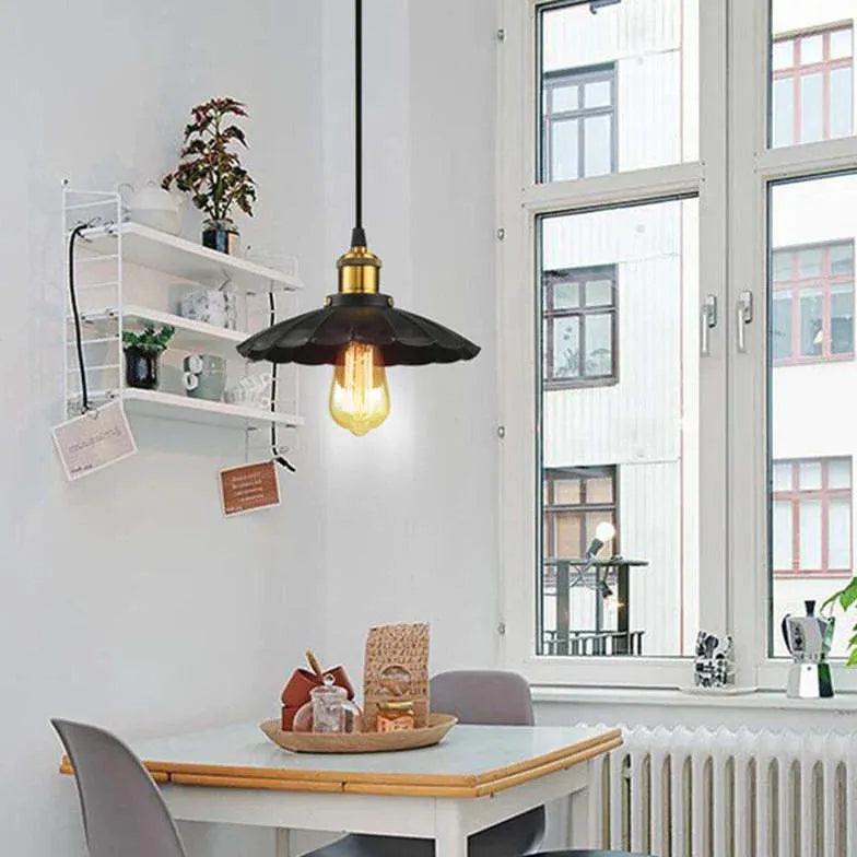 Industrielle Vintage-Pendelleuchten aus Eisen im Pfannendeckel-Design | livraina