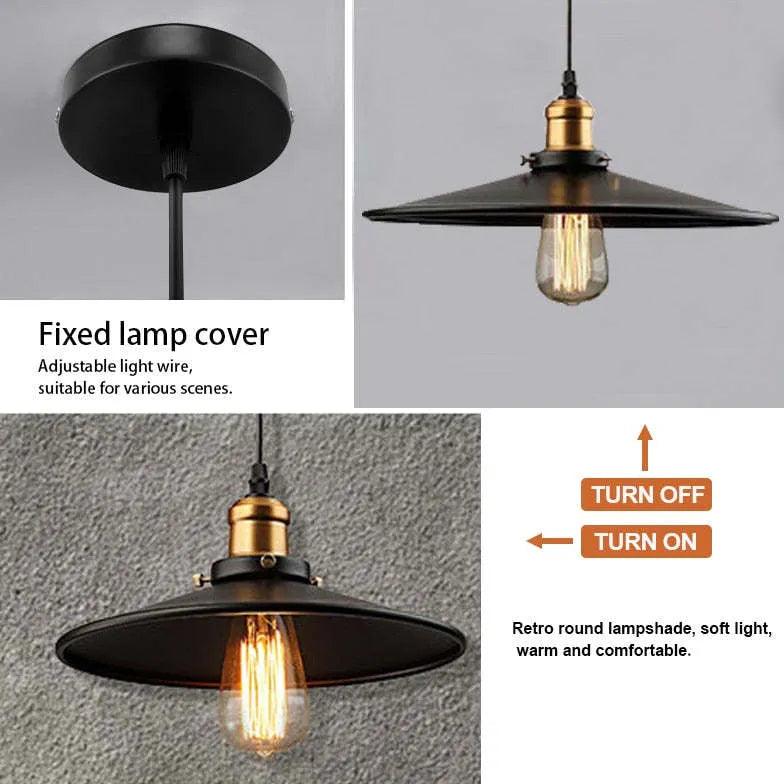 Industrielle Vintage-Pendelleuchten aus Eisen im Pfannendeckel-Design | livraina