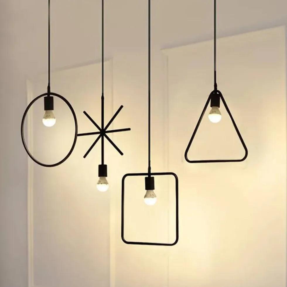 Industriel pendelloftslampe i jern med reb | livraina