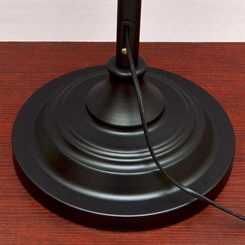 Industriell moderne gulvlampe i svart jern med bord | livraina