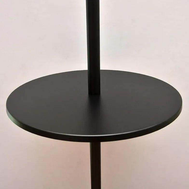 Industriell moderne gulvlampe i svart jern med bord | livraina