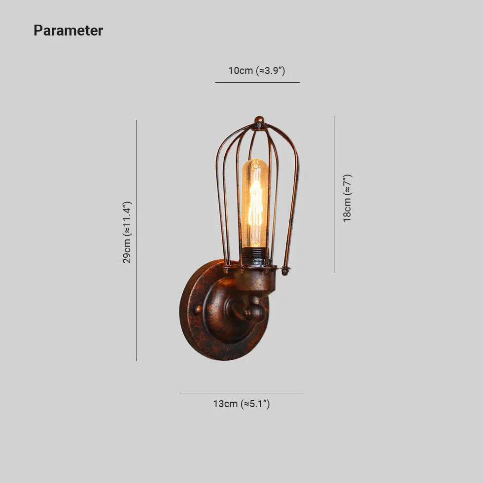 Industriële retrowandlamp van metaal met 360° draaibaar ontwerp voor de woonkamer | livraina
