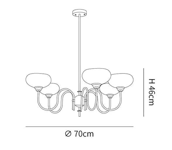 Franse vintage glazen hanglampen met melkglazen kap | livraina