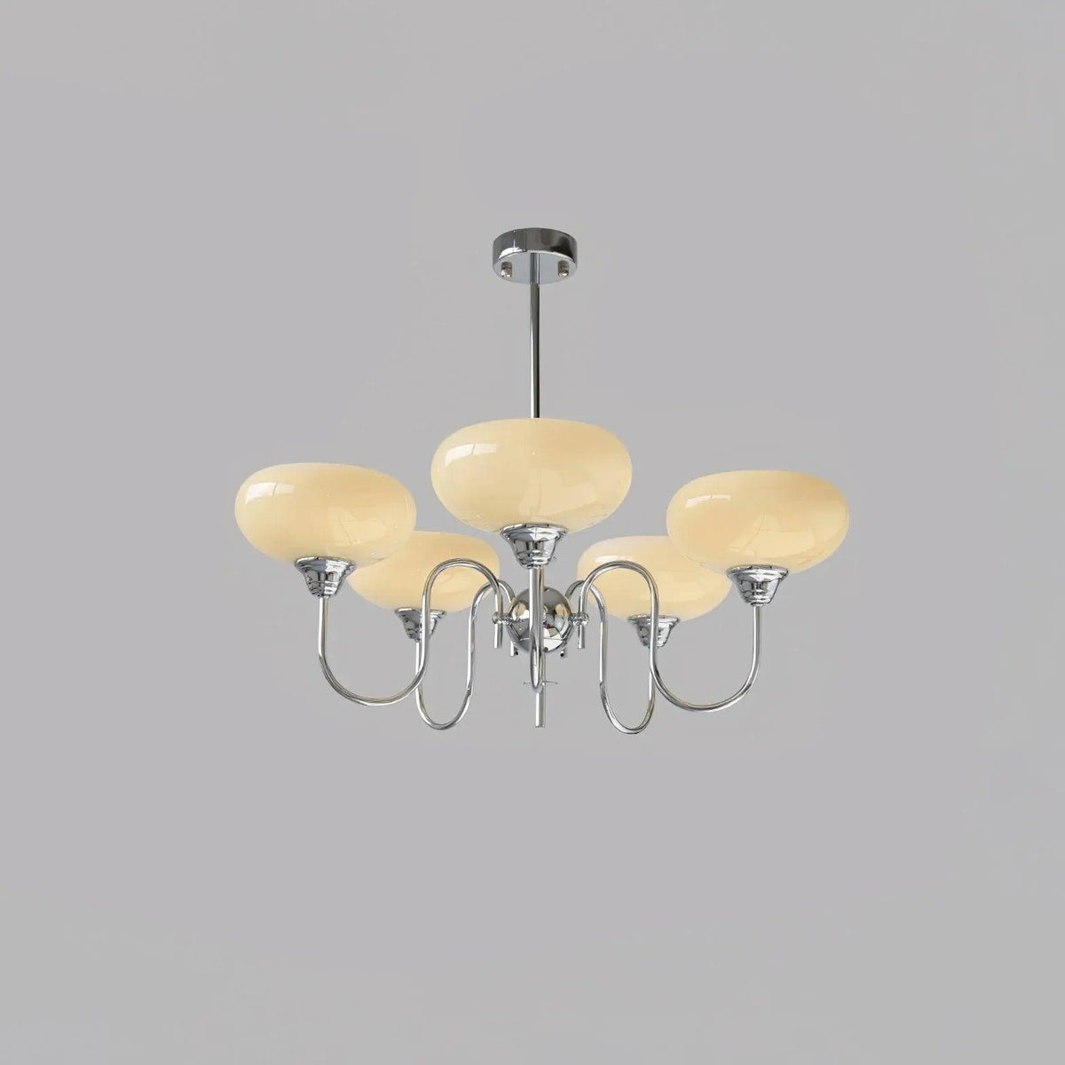 Franse vintage glazen hanglampen met melkglazen kap | livraina
