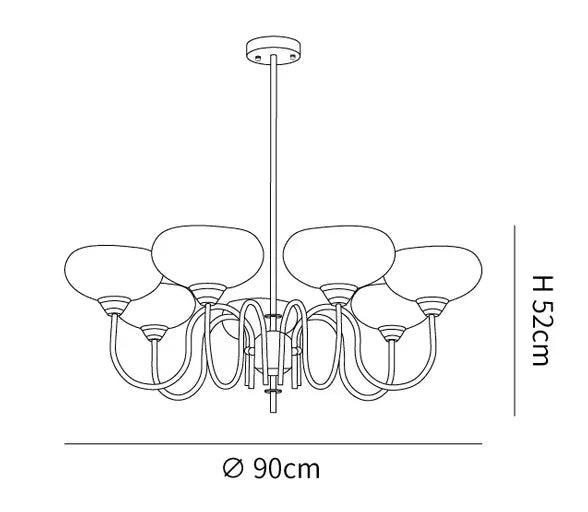 Franse vintage glazen hanglampen met melkglazen kap | livraina