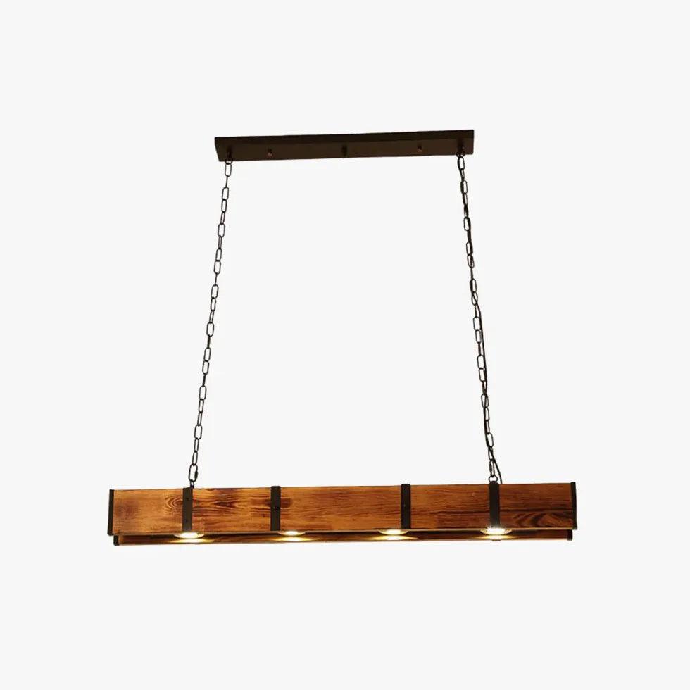 Lampă suspendată industrială din lemn, în stil vintage | livraina