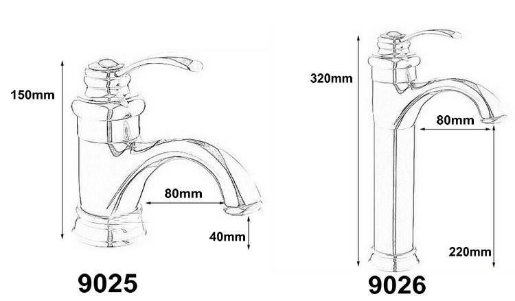Miscelatore antico in ottone per lavabo da bagno — rubinetto per lavabo per impieghi gravosi