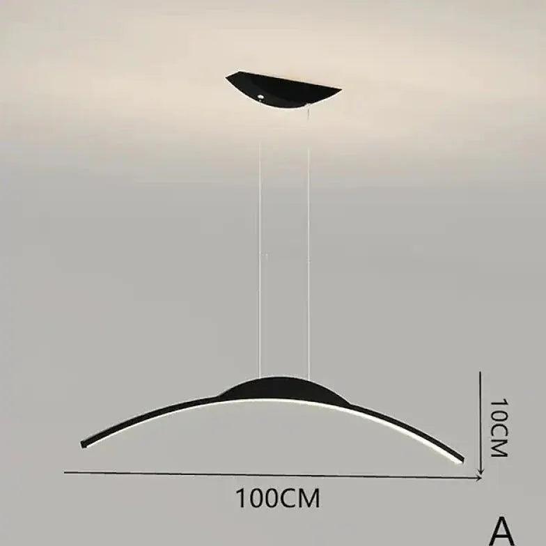 Ívelt, minimalista LED függőlámpák hosszú rúddal | livraina