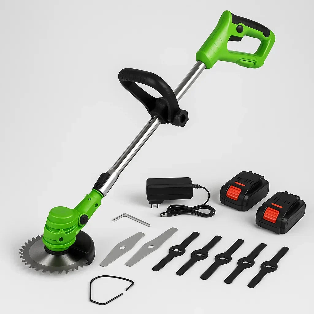 Kabelloser akkubetriebener Unkrautstecher und Rasentrimmer – 24 V, 18.000 U/min Motor, ergonomischer Griff