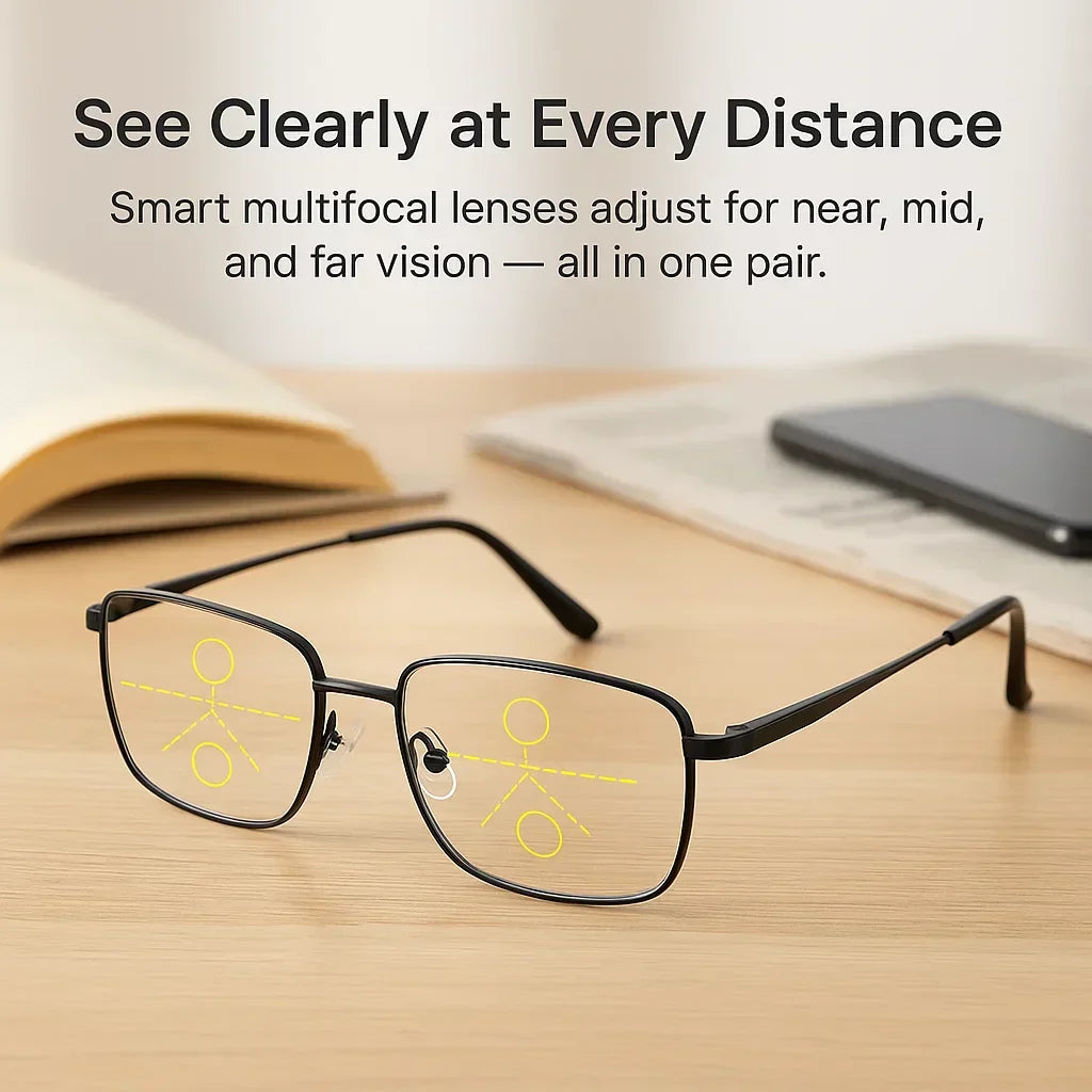 German Designed Progressive Eyeglasses — Clear Vision All Day