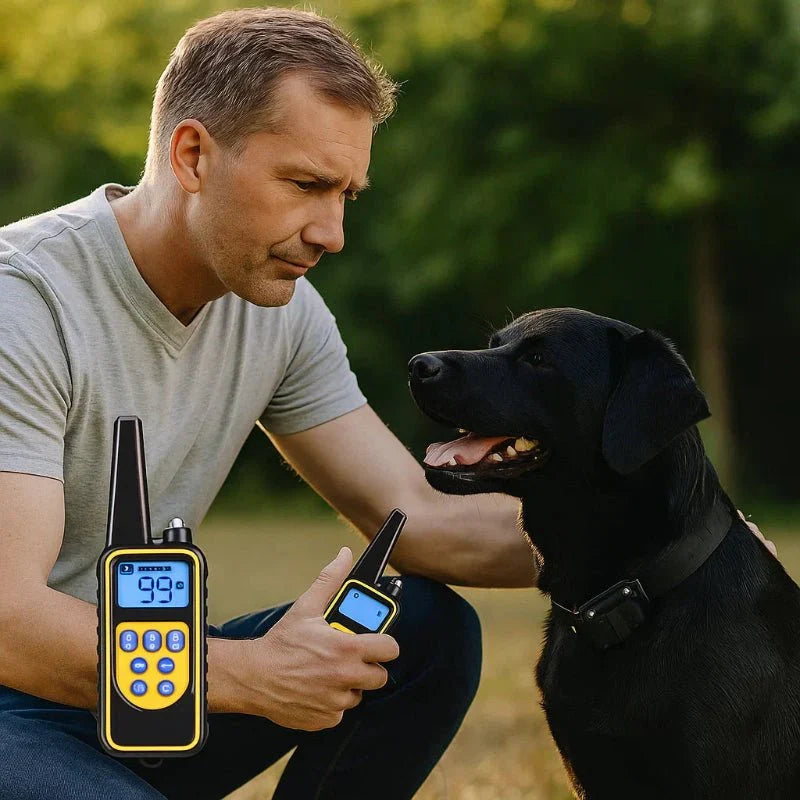 PawNova-vandtæt træningshalsbånd til hunde — fjernbetjening, 3 tilstande