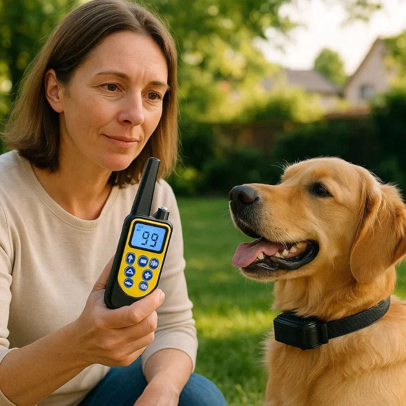 PawNova-vandtæt træningshalsbånd til hunde — fjernbetjening, 3 tilstande