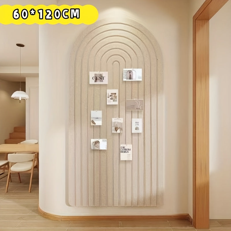 לוח מודעות לבד מעוקל — משטח אקוסטי גדול עם פס הדבקה עצמית